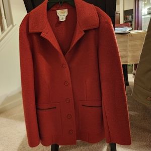 Talbots Women's Alpaca/Wool Blend Rust Jacket Sz M
